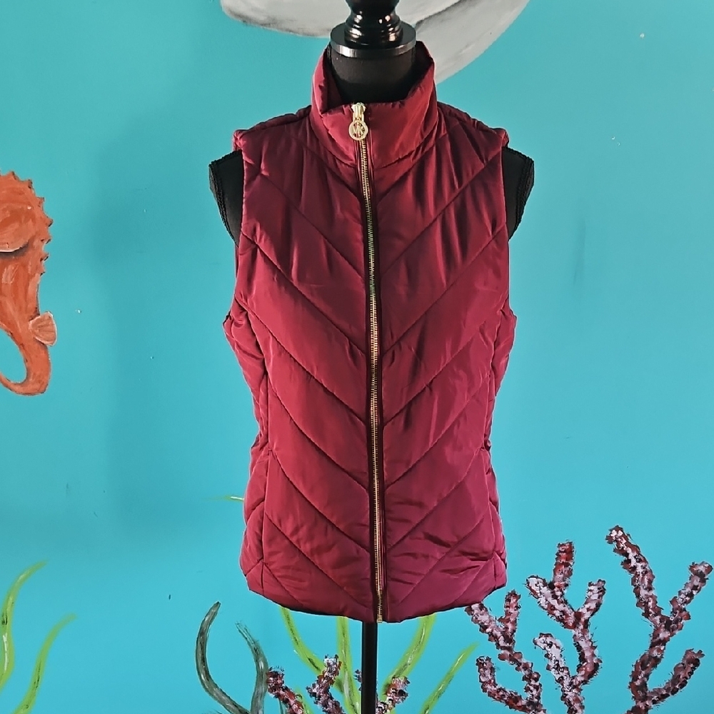 Michael Kors Quilted Vest - Deep Red